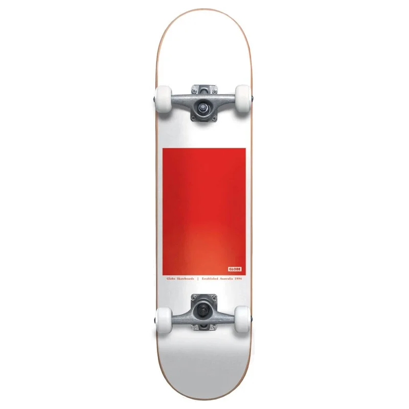 Pas Cher Skate Globe - G0 Block Serif 8.0" - White / Red