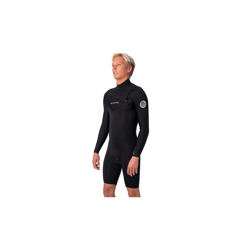 Shorty Rip Curl - Dawn Patrol 2/2 Front Zip - Black Must-Have
