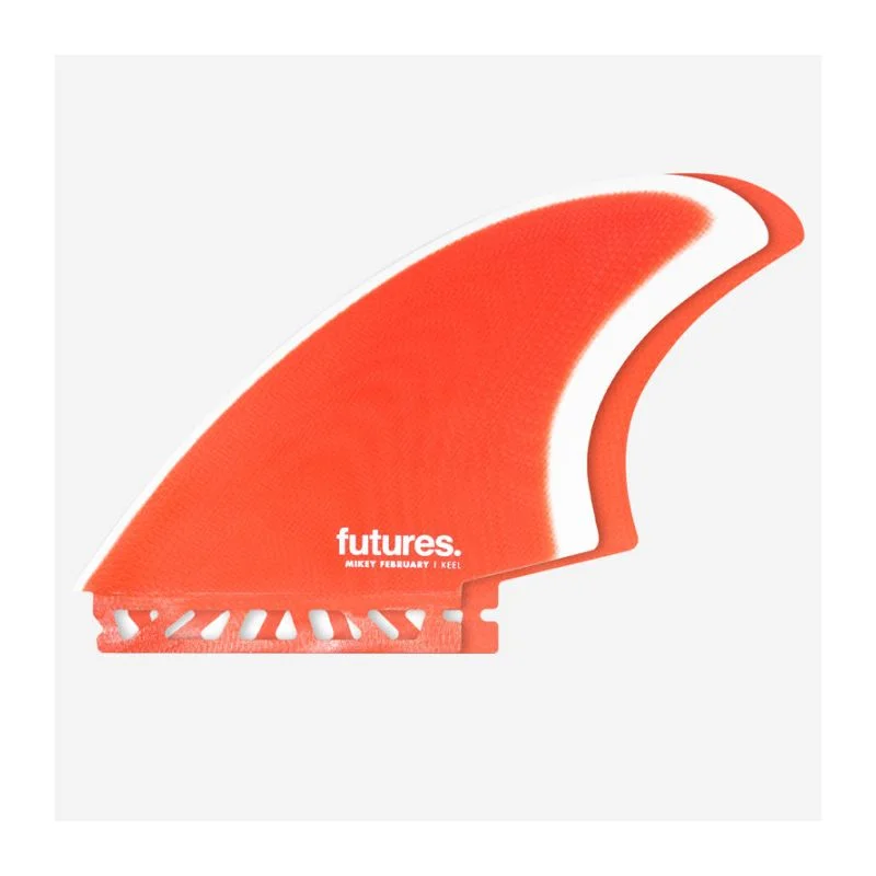 Dérives Keel - Mikey February Fiberglass Keels Red / White, FUTURES Quantité Limitée