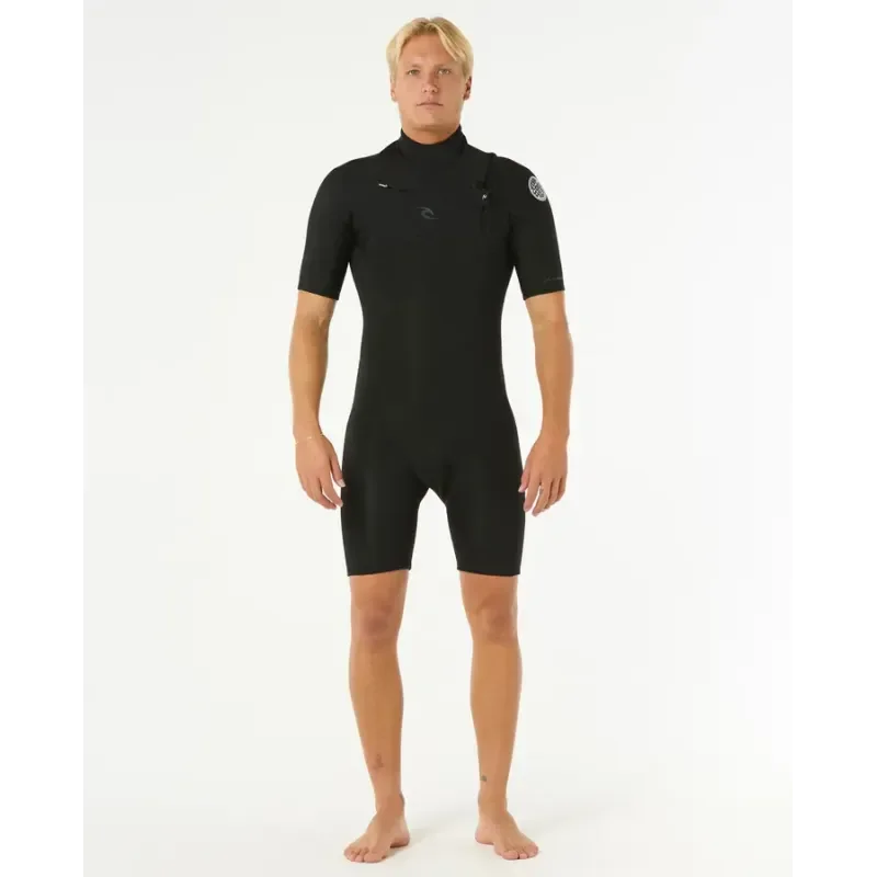 Prix Promo Shorty Rip Curl - Dawn Patrol 2/2 Front Zip - Black 2026