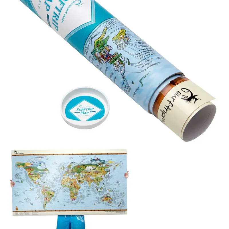 CARTE DU MONDE SURF TRIP MAP Remise