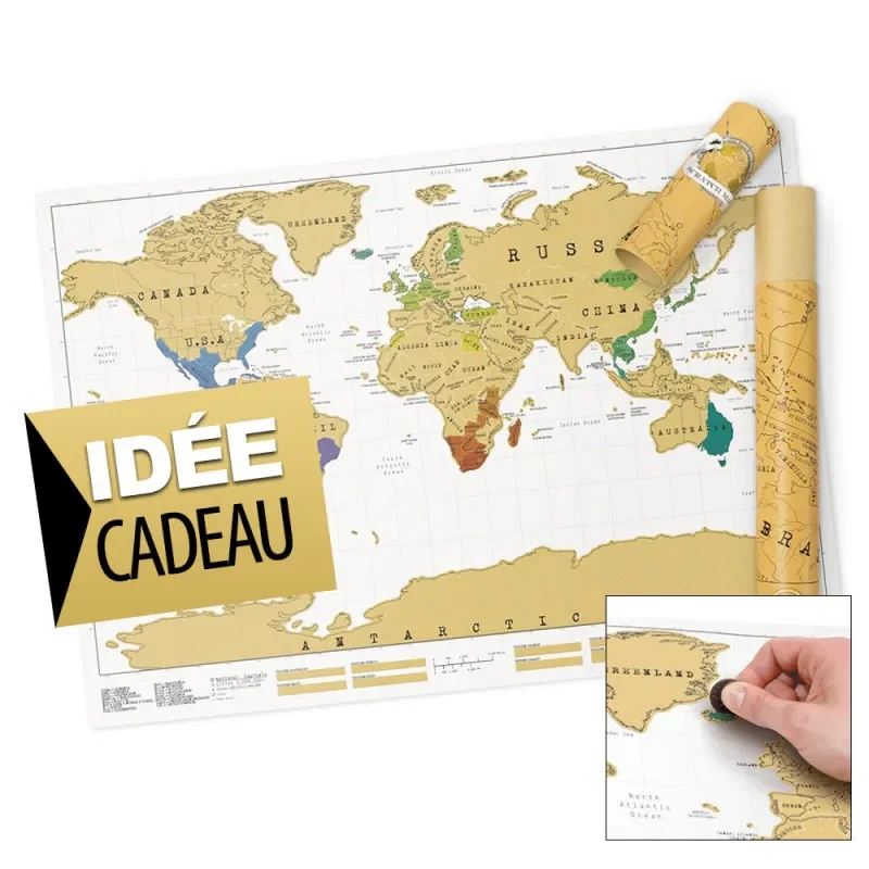 Meilleur Choix CARTE DU MONDE A GRATTER SCRATCH MAP ORIGINAL
