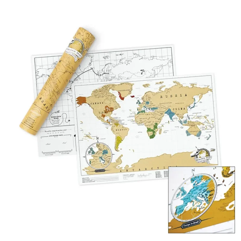 Produit De Marque CARTE DU MONDE A GRATTER SCRATCH TRAVEL MAP