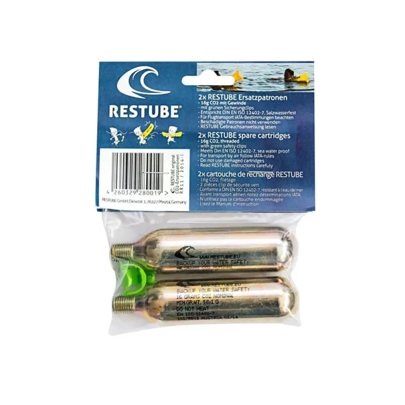 CARTOUCHE RECHARGE CO2 16G POUR RESTUBE X2 Seulement Aujourd'hui