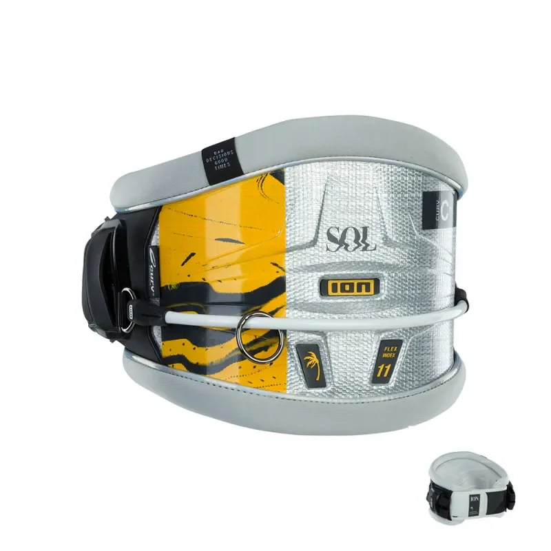 Quantité Limitée Harnais Ceinture Kitesurf Femme ION SOL CURV 11 Gris