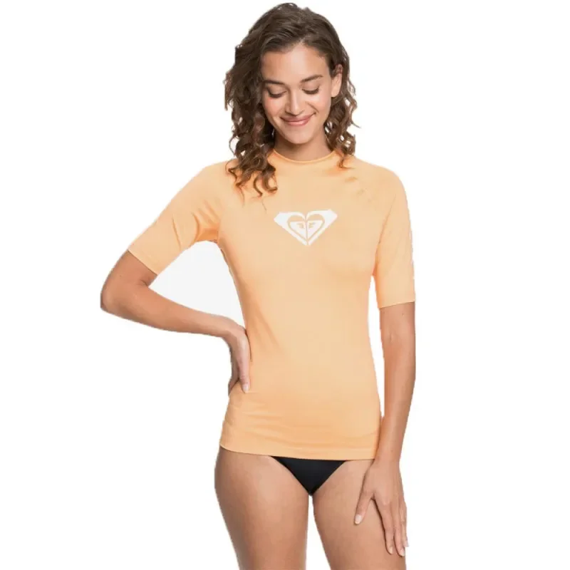 Lycra Femme Roxy Whole Hearted manches courtes saumon Affaire À Saisir