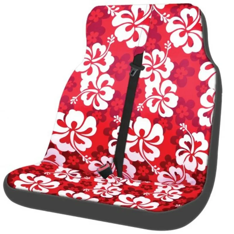 Achat Immédiat Housse de siege double pour van Surfpistols Hibiscus Rouge