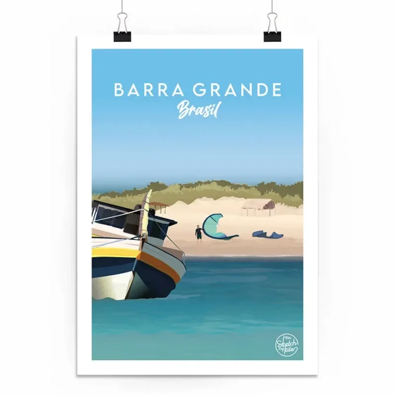 Poster Barra Grande Brésil by Sketch my Kite Paiement Sécurisé