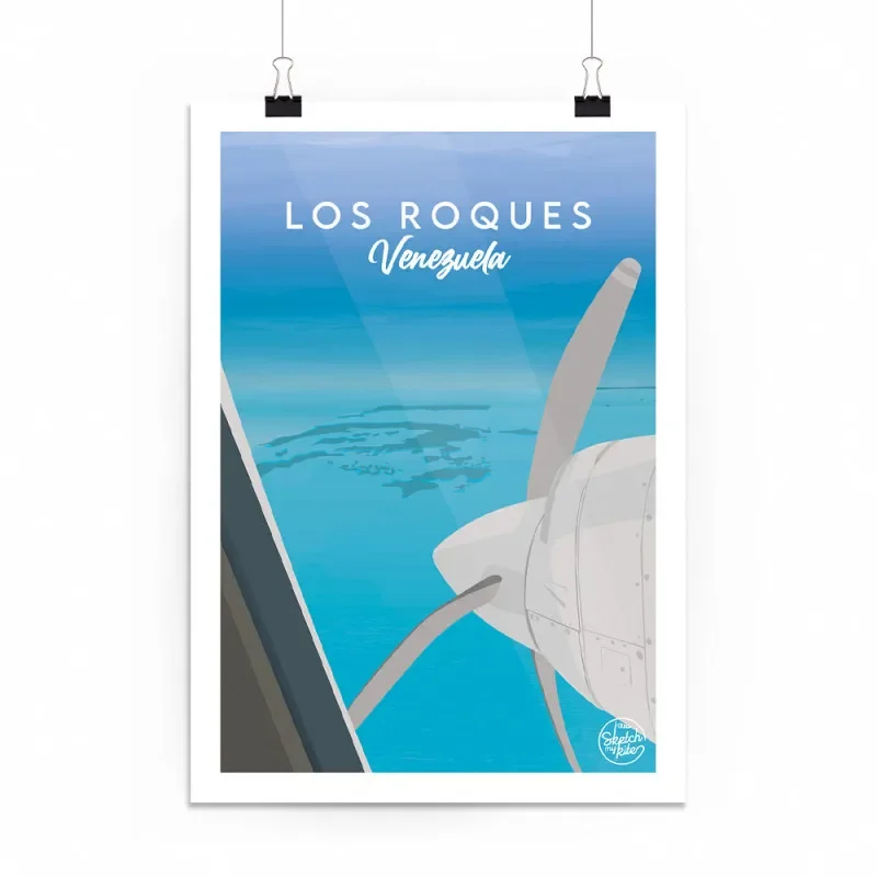 Commander Maintenant Poster Los Roques 2 Venezuela by Sketch my Kite