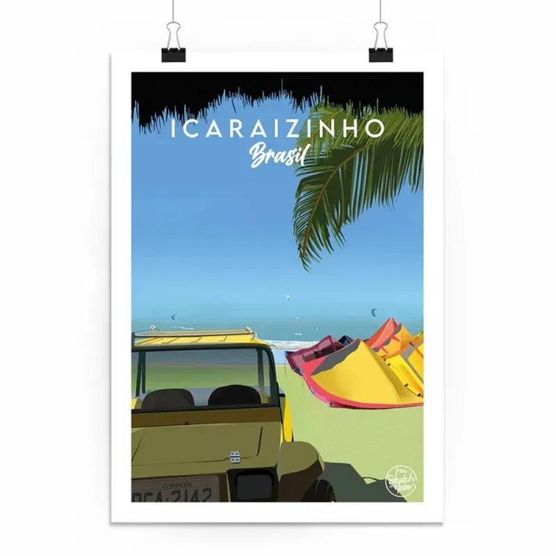 Dernier Modèle Poster Icaraizinho Brésil by Sketch my Kite