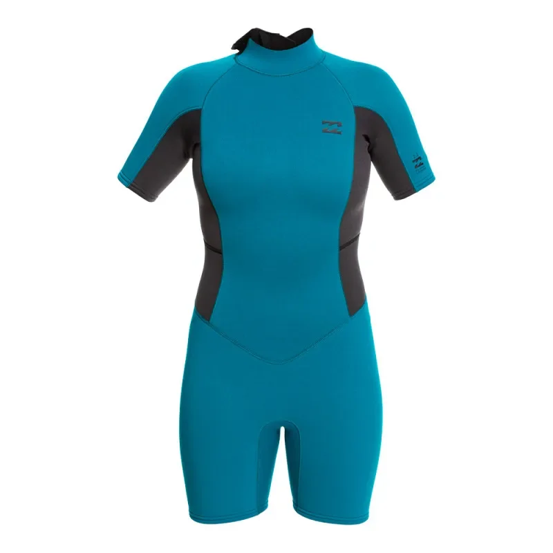 Jusqu'à Épuisement Des Stocks Shorty Femme Billabong Launch 2/2 backzip manches courtes bleu