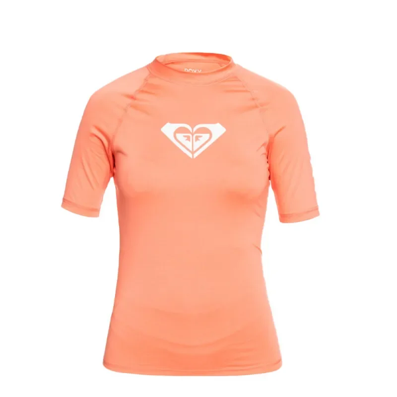 Lycra Femme Roxy Whole Hearted manches courtes rose Commander Vite