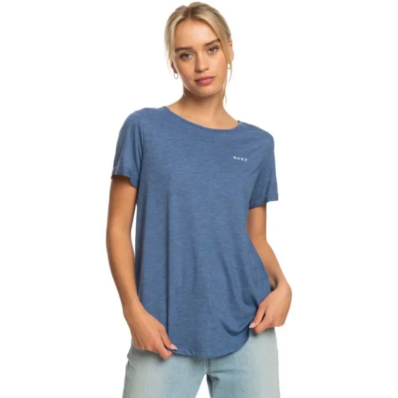 T-SHIRT ROXY DREAMING WAVE MANCHES COURTES BLEU Petit Prix