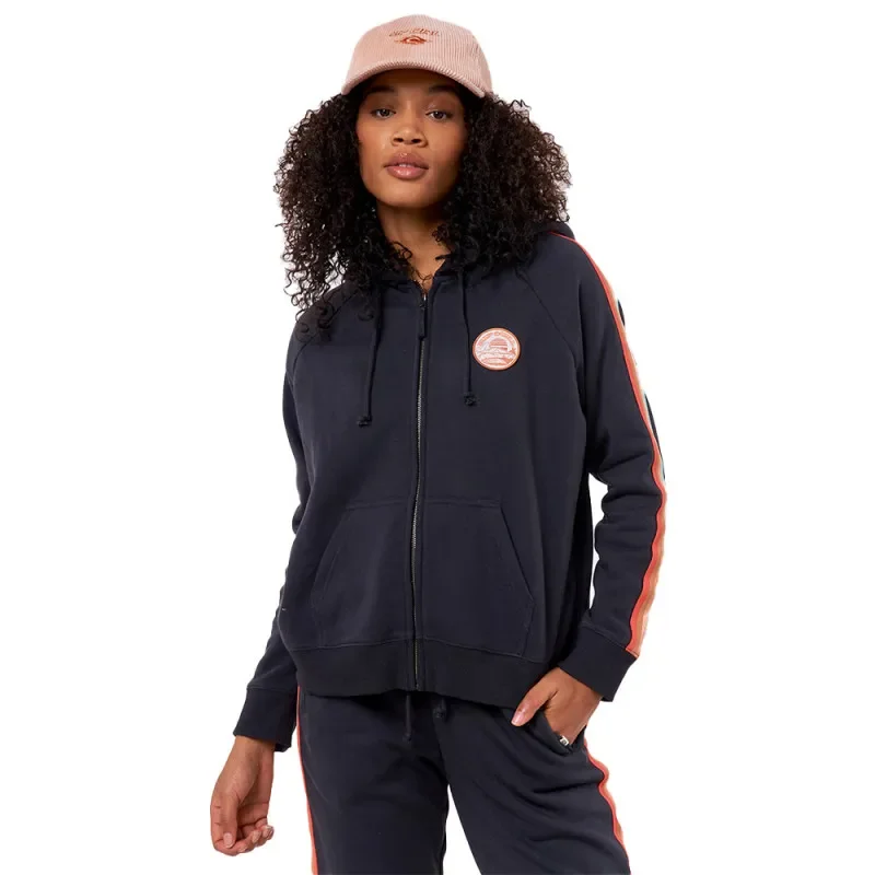 Promotion VESTE ZIP FEMME RIPCURL STRIPED RIB WASHED BLACK