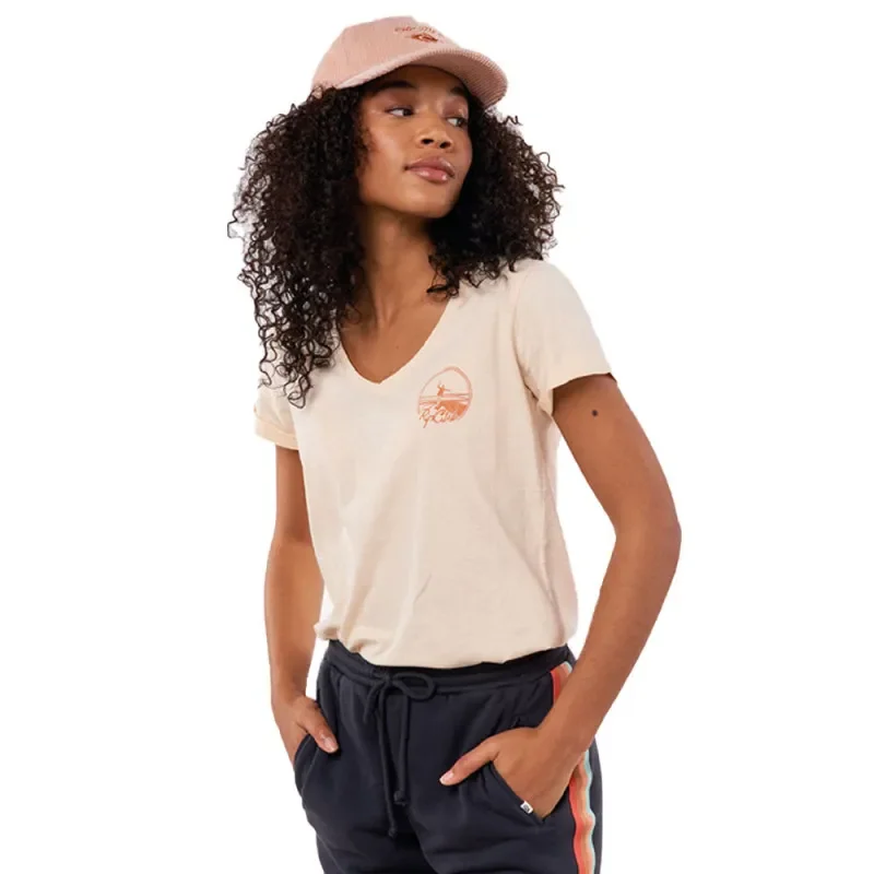 T-SHIRT FEMME RIPCURL RE ENTRY PEACH Remise