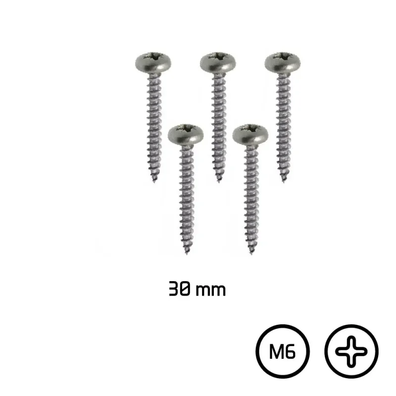 VISSERIE MARINE POUR FOOTSTRAPS CRUCIFORME - M6 30 MM - 5 PCS Acheter En Ligne