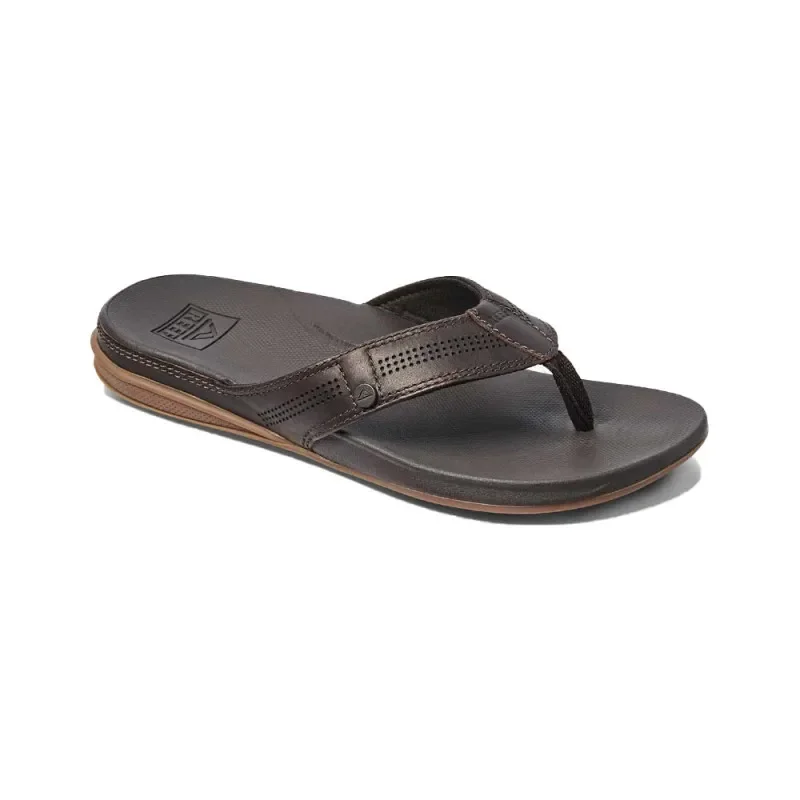 TONGS REEF CUSHION LUX NOIR/MARRON Dernier Modèle