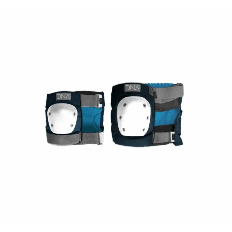 PACK DE PROTECTION SKATE COUDES + GENOUX DNA BLEU Prix Bas