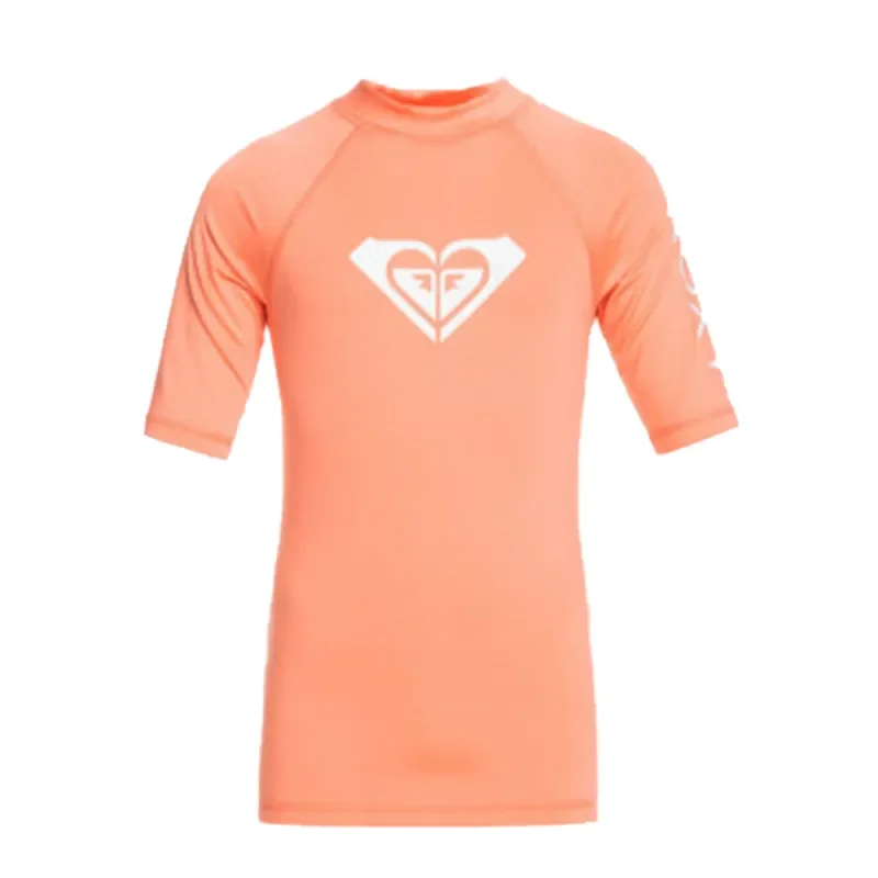 LYCRA Enfant ROXY WHOLEHEARTED Manches Courtes CORAL Authentique