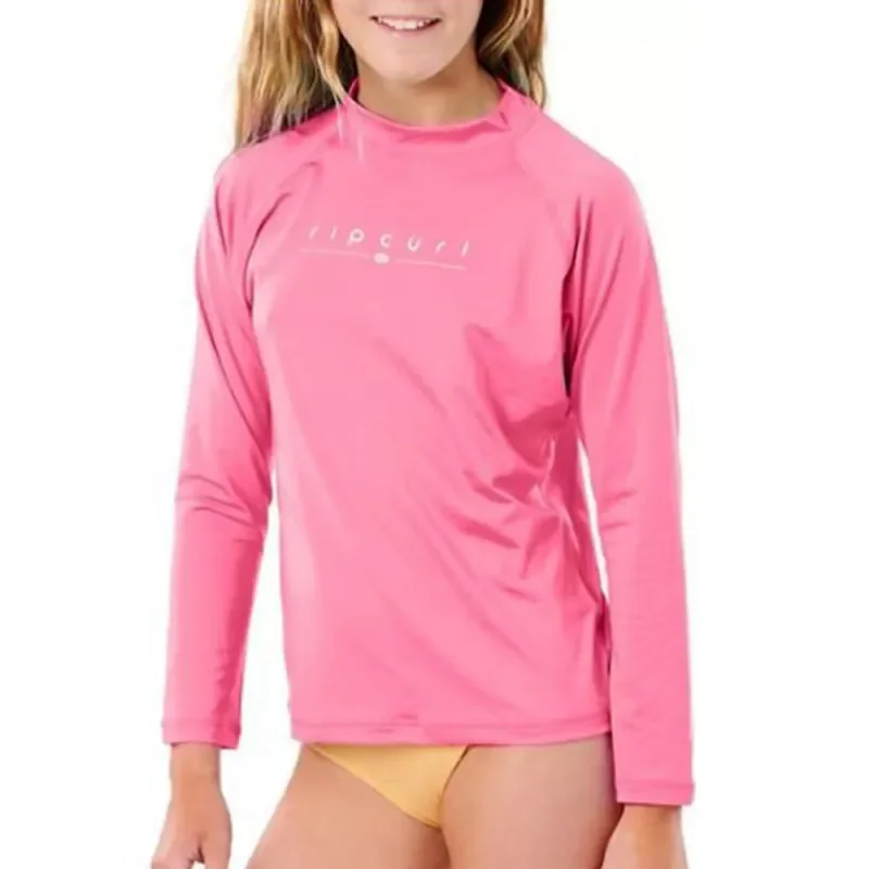 WETSHIRT FILLE RIP CURL GOLDEN RAYS Manches Longues ROSE Bon Marché