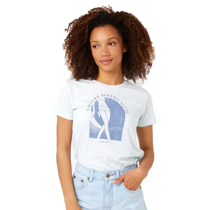 Marque T-SHIRT FEMME RIPCURL RE-ENTRY CREW BLEU