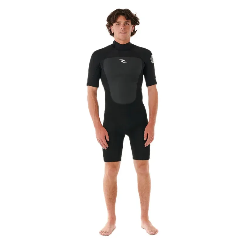 Shorty Néoprène RIP CURL OMEGA 2/2 SS Back Zip Noir Expédition Rapide