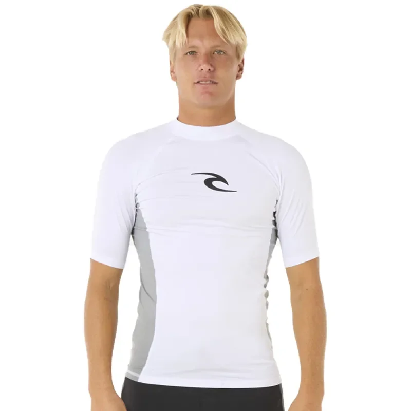 Promotion Saisonnière Lycra RIP CURL WAVES Manches Courtes UPF Blanc