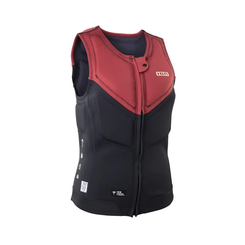 Gilet Impact Femme ION LUNIS Front Zip Rouge Usine Directe