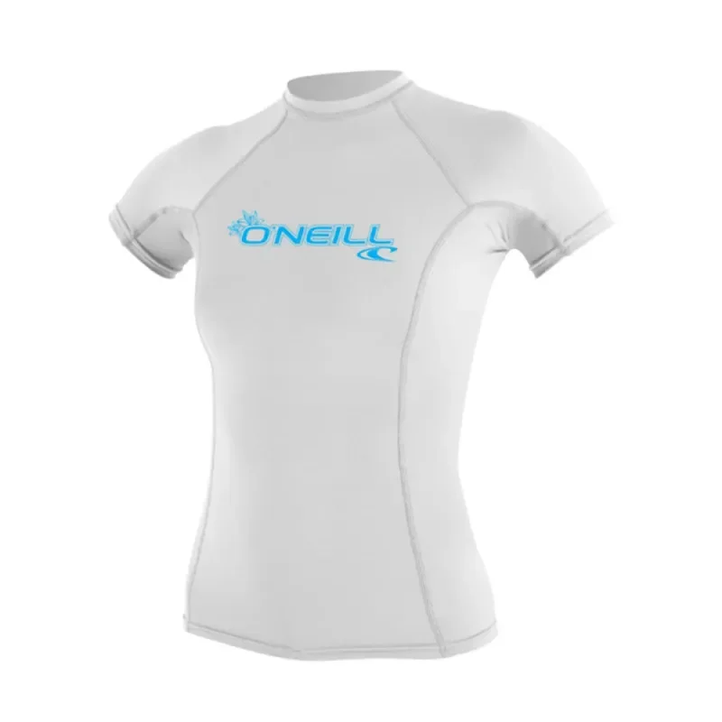 Meilleur Prix Lycra femme o neill basic skins ss rash guard blanc