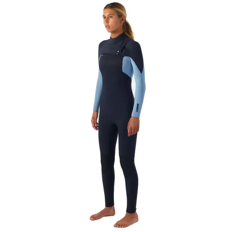 Combinaison neoprene femme o neill hyperfreak 4-3+ front zip noir-bleu Expédié Aujourd'hui