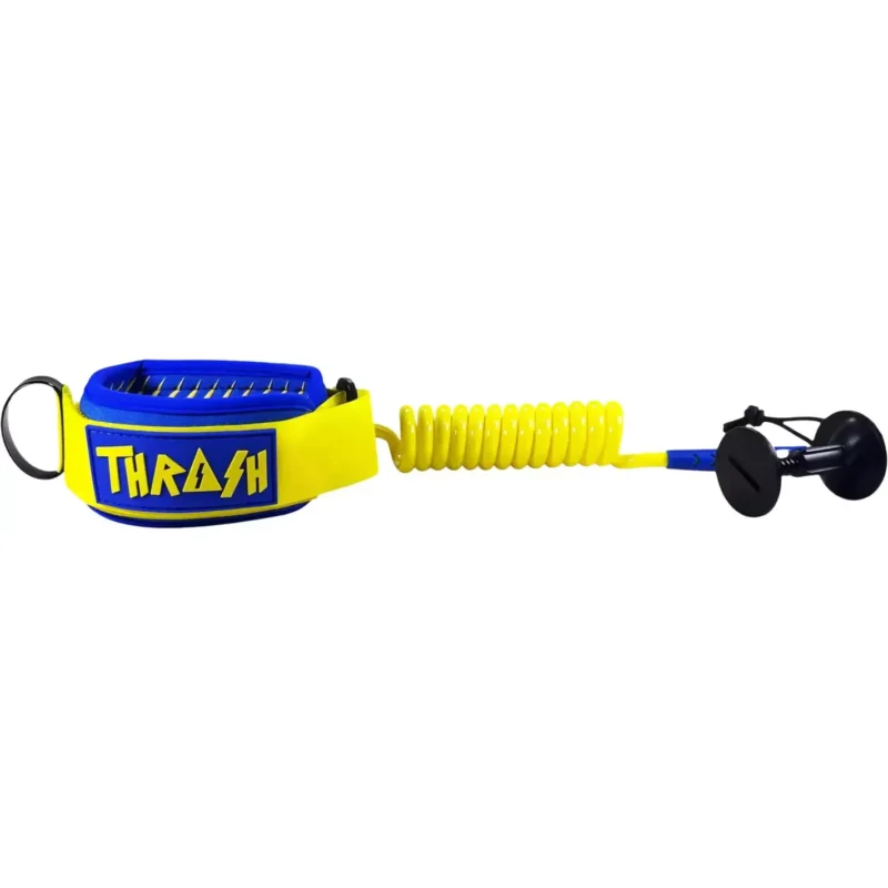 Leash de bodyboard Thrash Biceps V-Grip 8mm Yellow/Blue Populaire