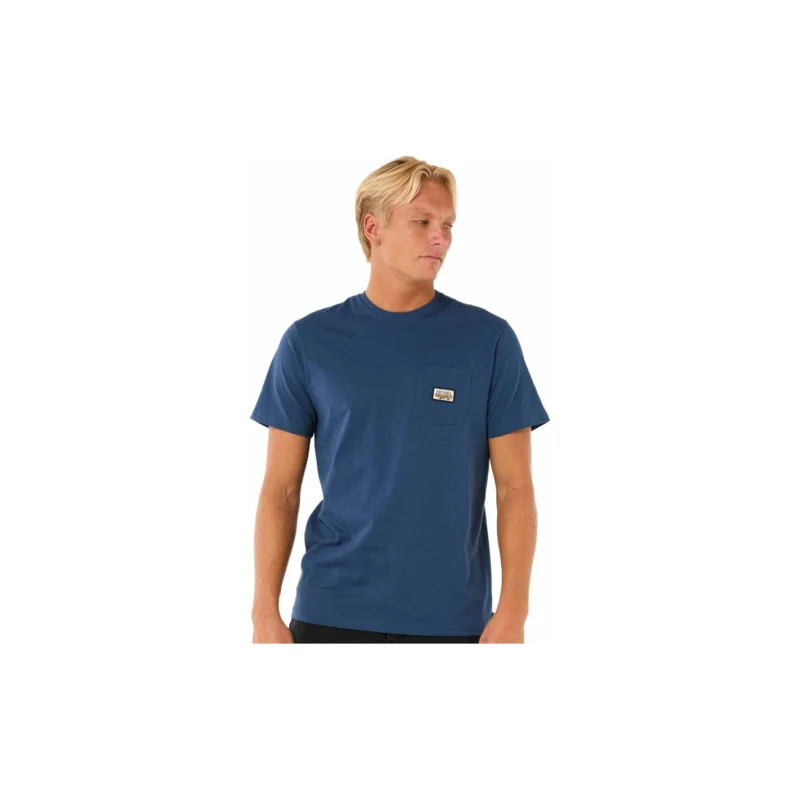 Retour Gratuit T-Shirt Rip Curl SURF PARADISE BADGE TEE Blue