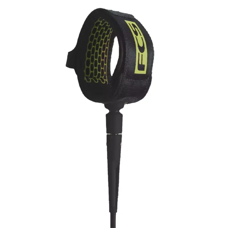 Leash de surf FCS Comp Essential Coal Lime Expédition Rapide