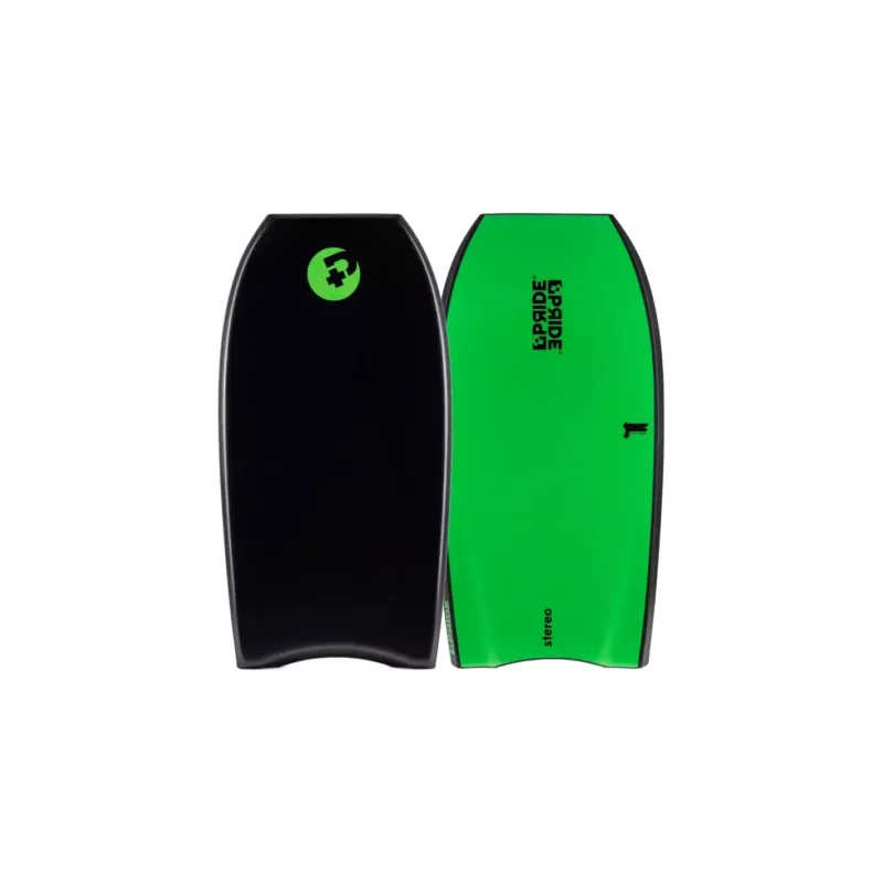 Bodyboard Pride Stereo PE HD Recycled Black/ Green Retour Gratuit