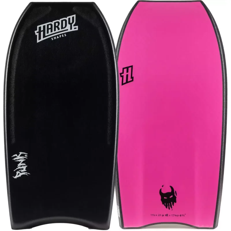 Haute Qualité Planche de bodyboard Hardy Shapes Punk Anarchy Mini Quad Kinetic PP Black/Pink