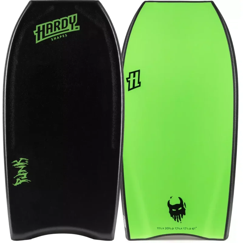 Achat Immédiat Planche de bodyboard Hardy Shapes Punk Anarchy NRG+HD Black/Fluro Green