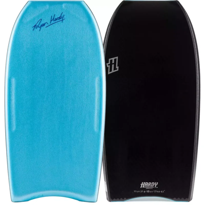 Paiement Sécurisé Planche de bodyboard Hardy Shapes Ryan Hardy Pro Mini Quad Concave Kinetic PP Aqua Blue/Black