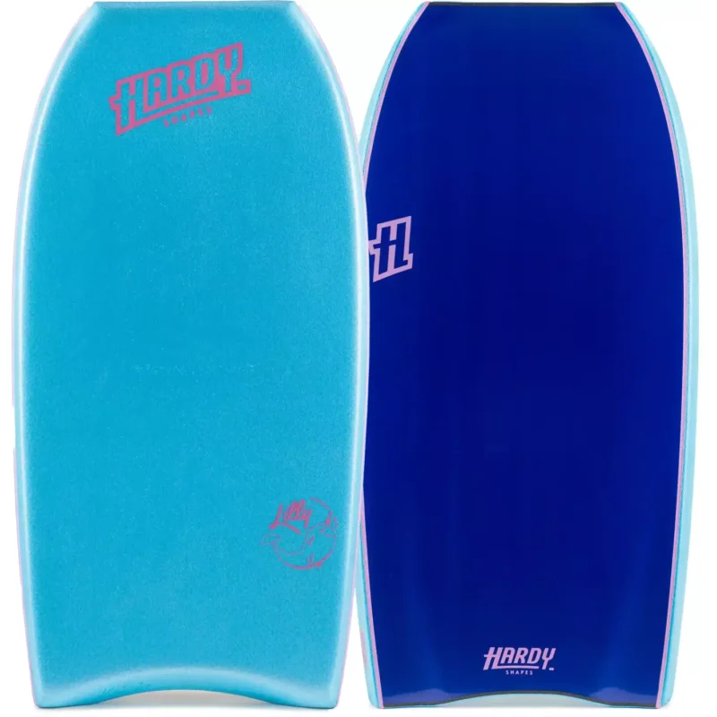 Livraison Express Planche de bodyboard Hardy Shapes Lilly Charger PE Aqua Blue/Dark Blue