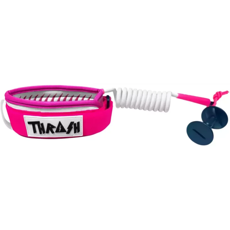 Vente Directe Leash de bodyboard Thrash Biceps V-Grip 8mm White/Pink
