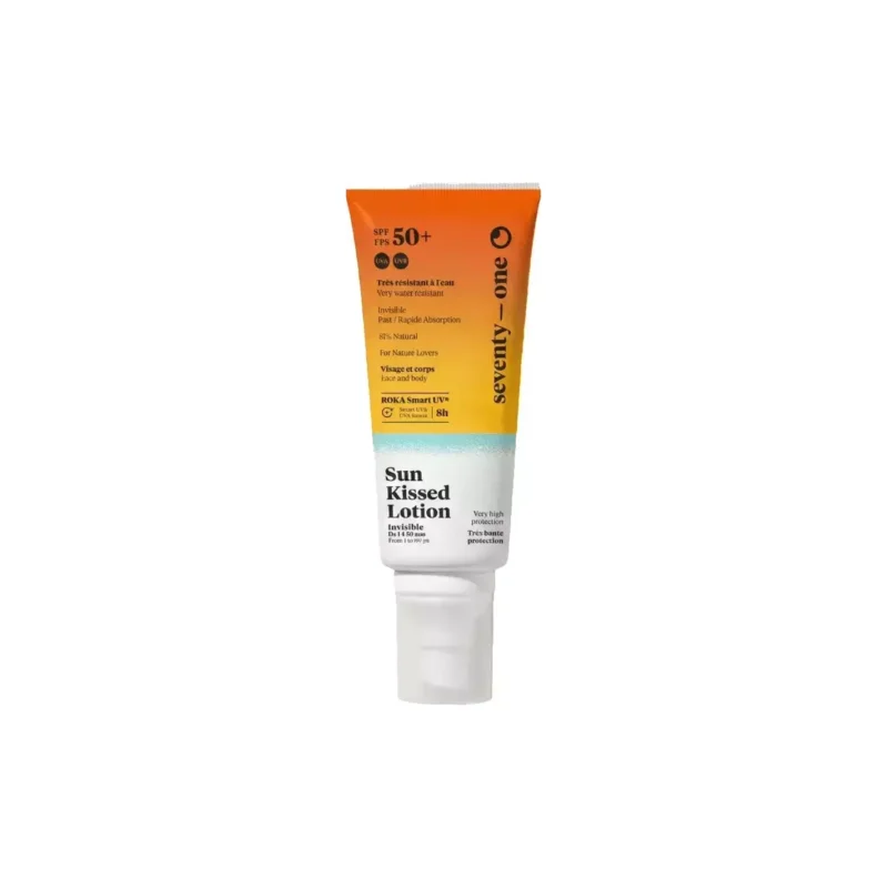 Créme solaire sun Kissed Lotion SPF50+ Seventy One Prix Réduit