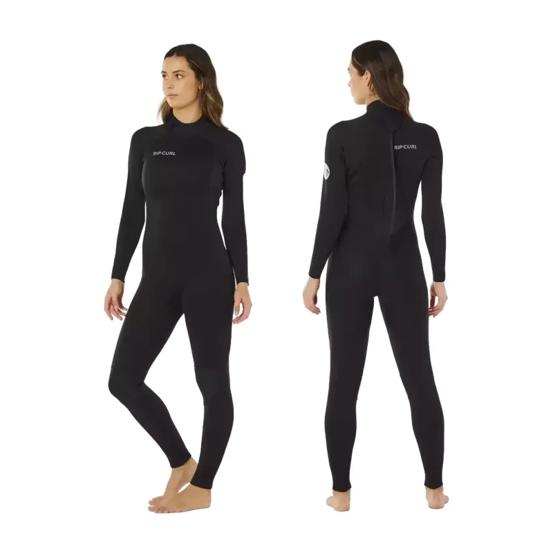 Haute Qualité Combinaison en néoprène Rip Curl Trad Flat Lock Back Zip 3/2mm Femmes Black