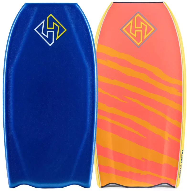 Bodyboard Hubboards Hubb Edition Quad Core PP Sci-Five Bat Tail Bleu Foncé/Rouge Corail Meilleur Choix