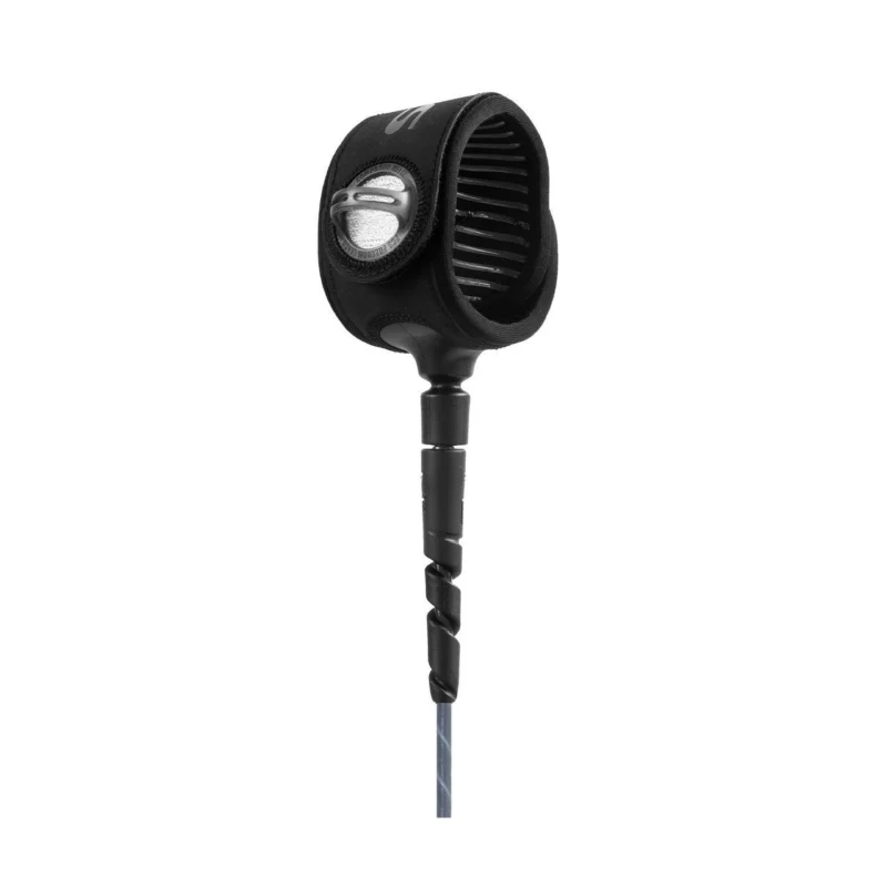Leash de surf FCS Freedom Helix Comp Smoke/White Super Prix