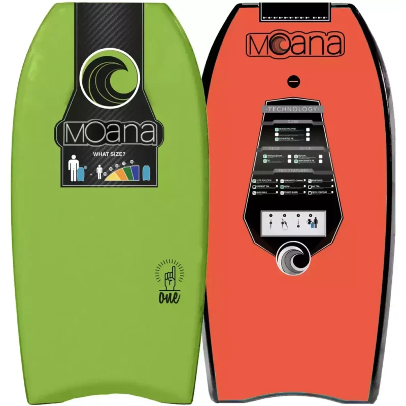 Planche de bodyboard Moanav One Green/Orange Jusqu'à Épuisement Des Stocks