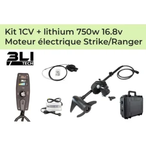 KIT Moteur Eléctrique pinces 1 CV + Lithium 750W 50 Ah 16.8v Réduction