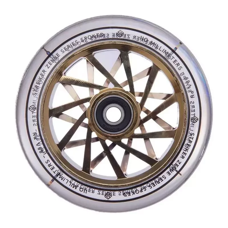 Roue trottinette STRIKER Zenue Series Clear Gold Chrome 110mm Quantité Limitée