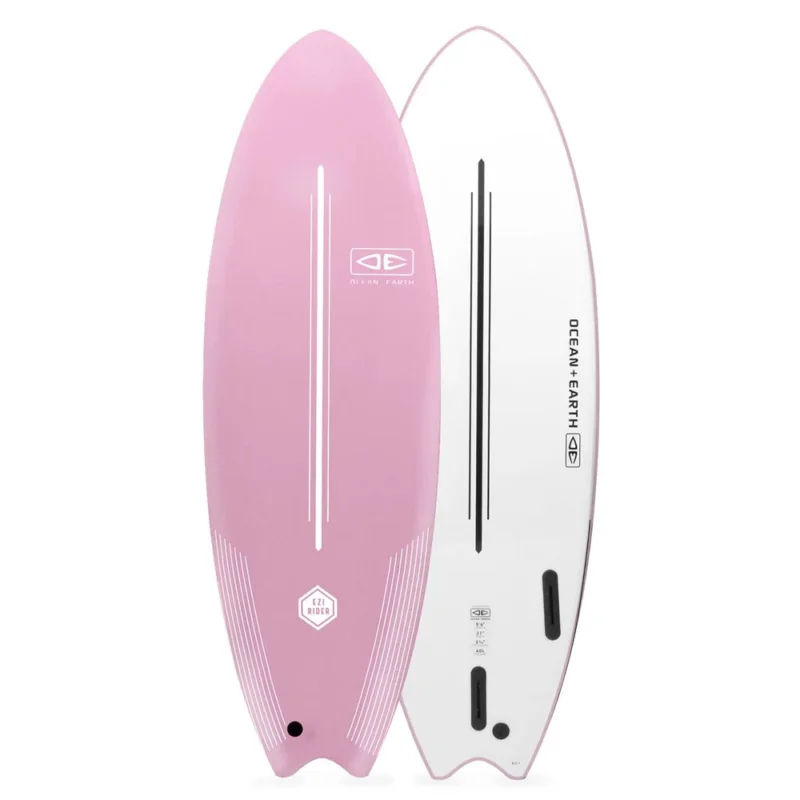 PLANCHE DE SURF OCEAN EARTH EZI RIDER 5‘6‘‘ - PASTEL PINK Super Prix