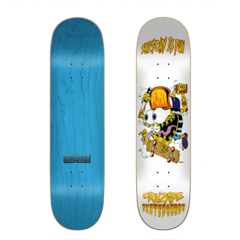 PLANCHE DE SKATE CRUZADE SKETCHY IS FUN 8.375" Top Vente
