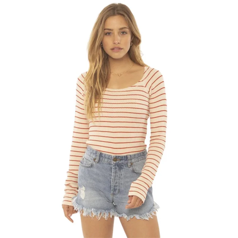 T-SHIRT SISSTREVOLUTION HAZY DAYS L/S KNIT TOP-PBL Meilleure Vente