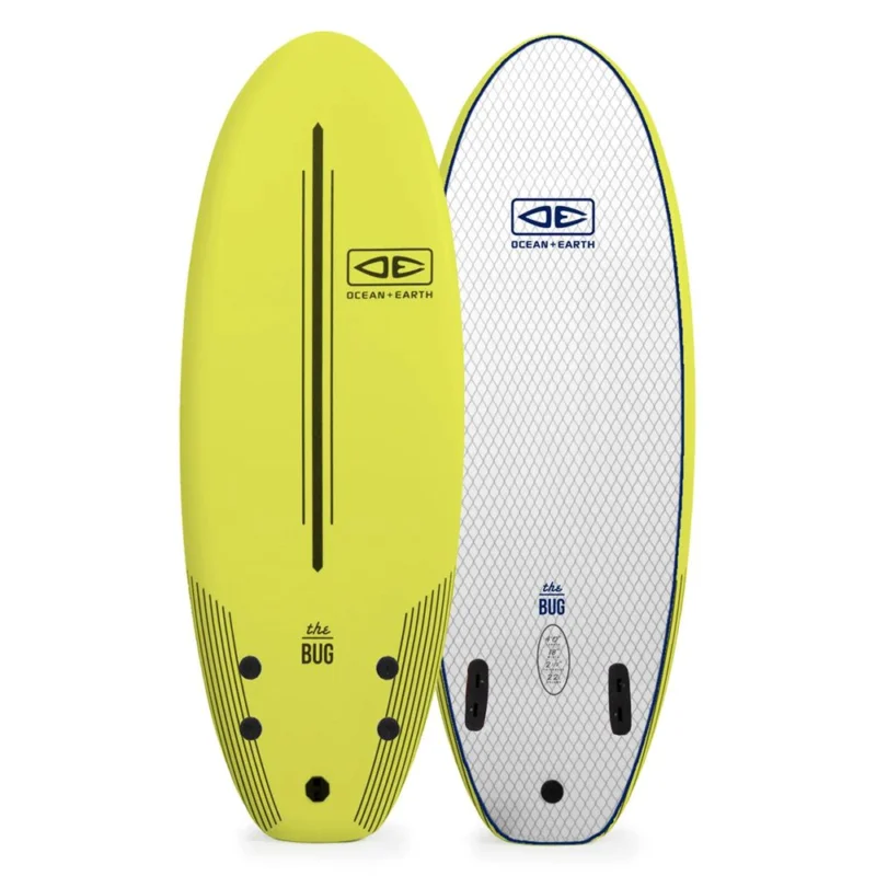 PLANCHE DE SURF OCEAN EARTH THE BUG 4‘0‘‘ - LIME Dernier Modèle